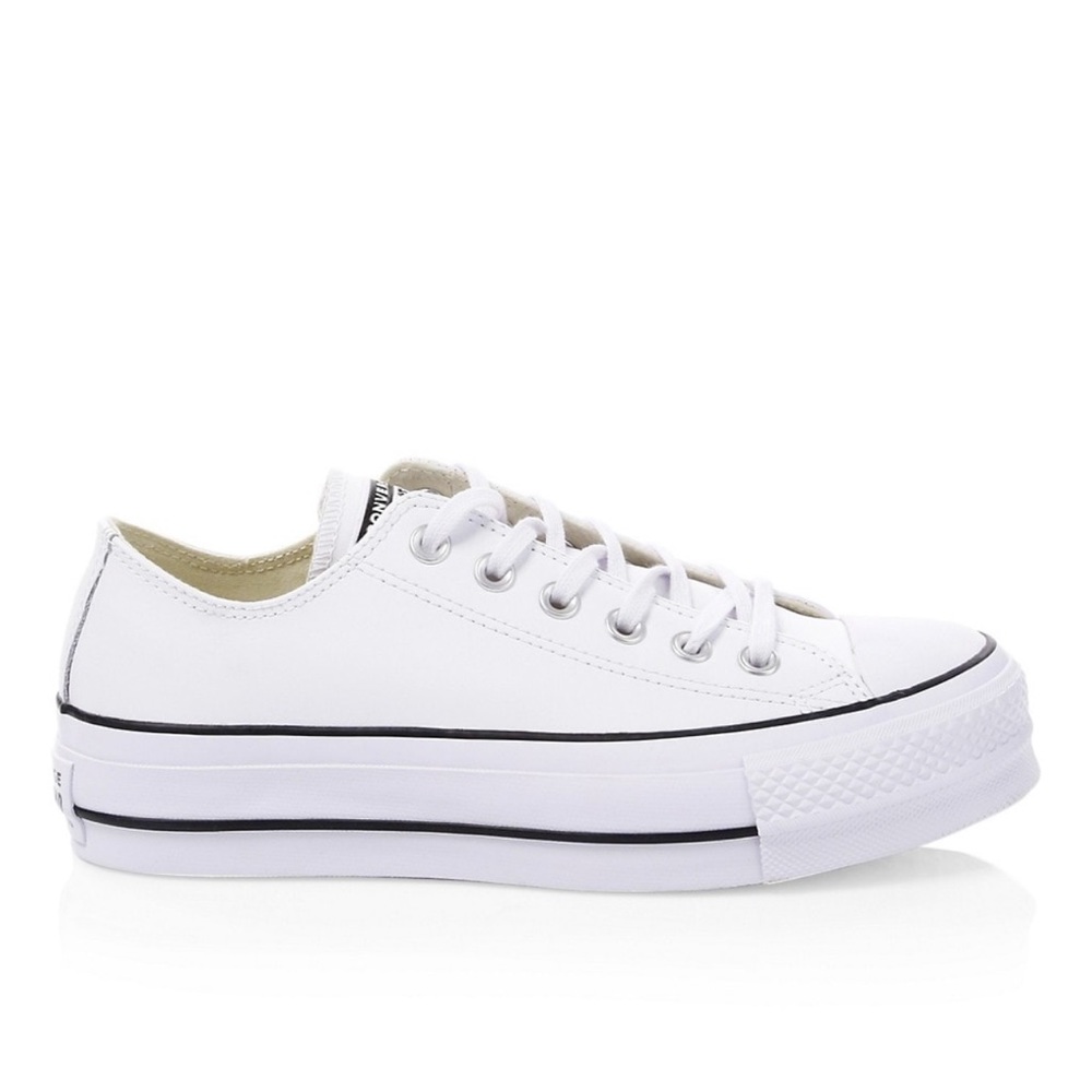 Leather platform converse